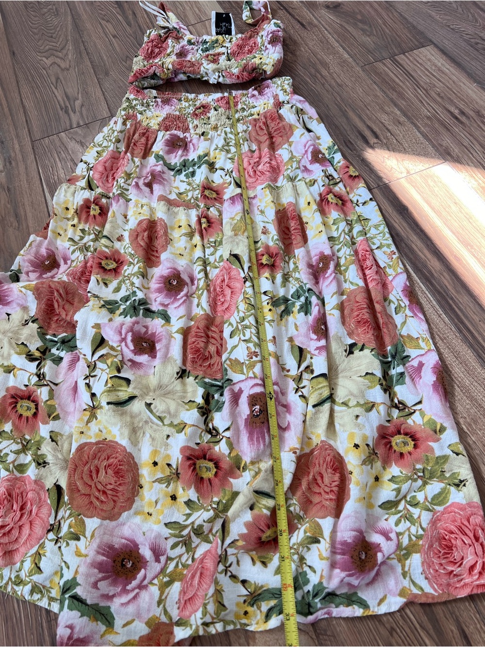 Anthropologie Floral Two-Piece Maxi Set by Paper Heart - Picture 5 of 6